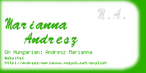 marianna andresz business card